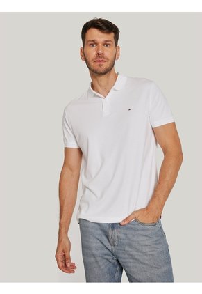 Polo Blanco Essential De Corte Regular Con Logo Tommy Hilfiger