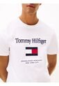 Camiseta Blanca De Cuello Redondo Con Logo Bordado Tommy Hilfiger de Tommy Hilfiger