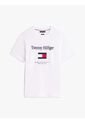 Camiseta Blanca De Cuello Redondo Con Logo Bordado Tommy Hilfiger de Tommy Hilfiger