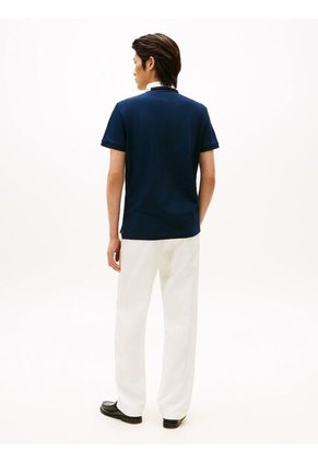 Polo Azul De Corte Regular Con Logo Gráfico Tommy Hilfiger