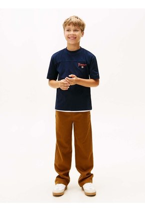 Camiseta Azul Con Logo Gráfico Tommy Hilfiger