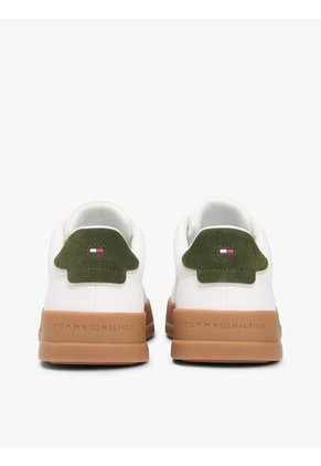Tenis Beige De Tenis En Cuero Tommy Hilfiger