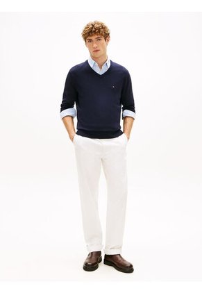 Saco Azul Marino Essential Con Cuello V Tommy Hilfiger