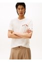 Camiseta Blanca De Cuello Redondo Con Logo Gráfico Tommy Hilfiger de Tommy Hilfiger