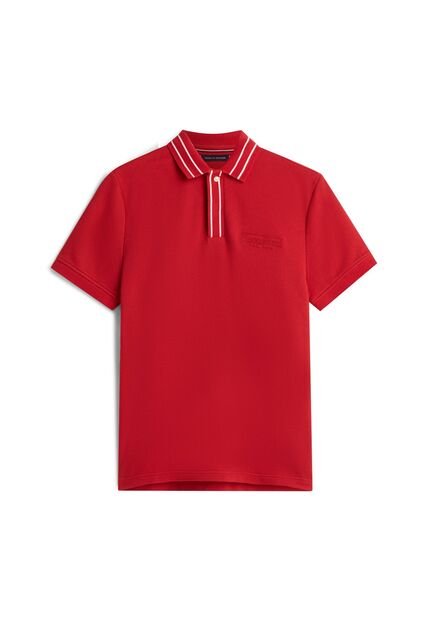 Polo Rojo De Corte Regular Con Logo Tommy Hilfiger
