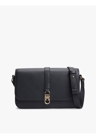 Bolso Azul Cruzado Con Solapa Y Monograma TH Tommy Hilfiger Tommy Hilfiger