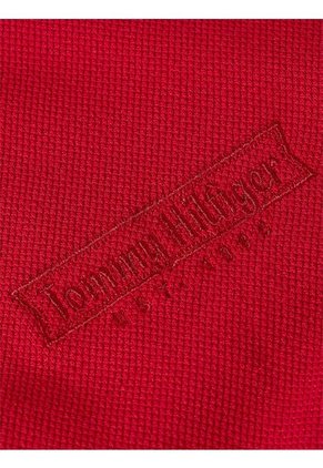 Polo Rojo De Corte Regular Con Logo Tommy Hilfiger