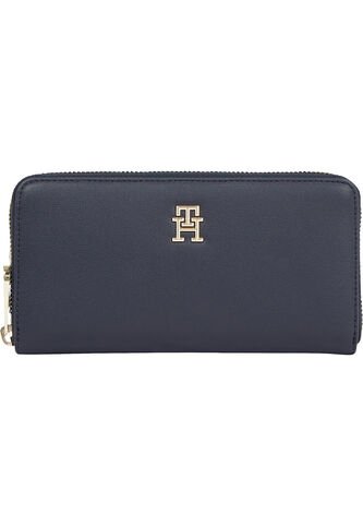 Billetera Azul Grande Con Cremallera Y Monograma TH Tommy Hilfiger Tommy Hilfiger