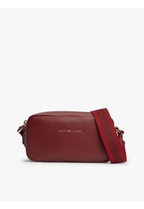 Bolso Rojo Cruzado Essential Con Logo En Bajo Relieve Tommy Hilfiger