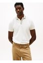 Polo Blanco De Corte Regular Con Logo Tommy Hilfiger de Tommy Hilfiger