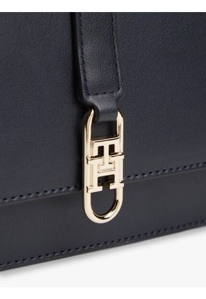 Bolso Azul Cruzado Con Solapa Y Monograma TH Tommy Hilfiger