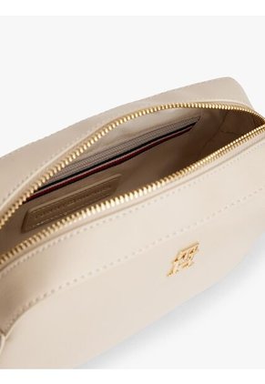 Bolso Beige Cruzado Con Logo Metalizado Tommy Hilfiger