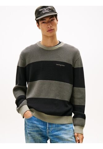 Saco Negro De Corte Regular Con Diseño De Rayas Texturizadas Tommy Jeans Tommy Hilfiger