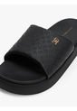 Sandalias Negro De Plataforma Con Monogramas TH Tommy Hilfiger de Tommy Hilfiger