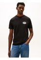 Camiseta Negra De Corte Amplio Con Gráfico Trasero Tommy Hilfiger de Tommy Hilfiger
