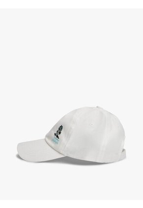 Gorra Blanca De Béisbol En Lino Con Logo Bordado Tommy Hilfiger