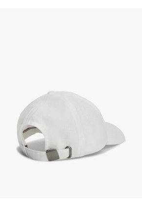 Gorra Blanca De Béisbol En Lino Con Logo Bordado Tommy Hilfiger