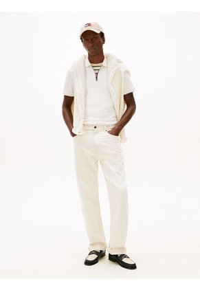 Polo Blanco De Corte Regular De Cierre De Cremallera De 1/4 Tommy Hilfiger