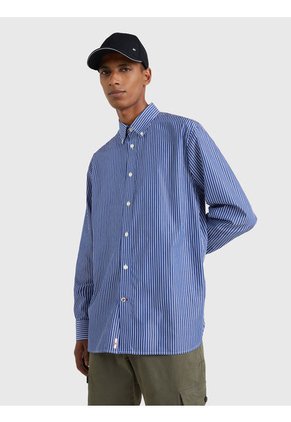 Camisa De Rayas Verticales Con Corte Informal Hombre  Tommy Hilfiger
