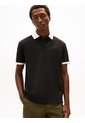 Polo Negro Mesh De Corte Regular Tommy Hilfiger de Tommy Hilfiger