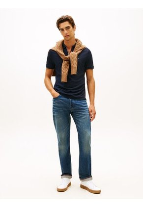 Polo Azul Marino De Corte Regular De Cierre De Cremallera De 1/4 Tommy Hilfiger