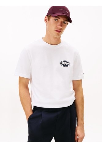 Camiseta Blanca De Corte Amplio Con Gráfico Trasero Tommy Hilfiger Tommy Hilfiger