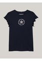 Camiseta Niña Azul Con Logo Metálico Tommy Hilfiger de Tommy Hilfiger