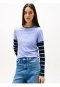 Camiseta Celeste De Punto Con Logo Y Corte Slim Tommy Jeans de Tommy Hilfiger