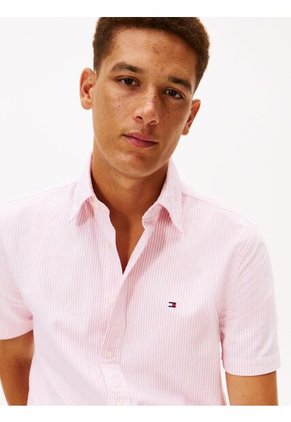 Camisa Blanca Heritage Oxford Con Diseño De Rayas Tommy Hilfiger
