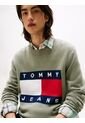 Saco Verde En Intarsia Con Parche Del Logo Tommy Jeans de Tommy Hilfiger