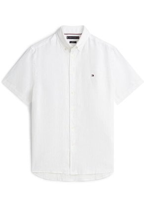 Camisa Blanca Manga Corta De Corte Regular Tommy Hilfiger