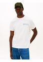 Camiseta Blanca De Cuello Redondo Con Logo Estampado Tommy Hilfiger de Tommy Hilfiger