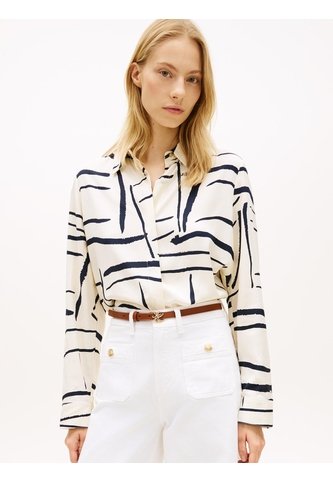 Camisa Blanca De Corte Regular Con Botones Dorados Tommy Hilfiger Tommy Hilfiger