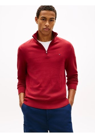 Saco Rojo Con Cuello Perkins Y Cremallera Tommy Hilfiger Tommy Hilfiger