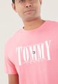 Camiseta Rosa-Blanco Tommy Jeans de Tommy Hilfiger