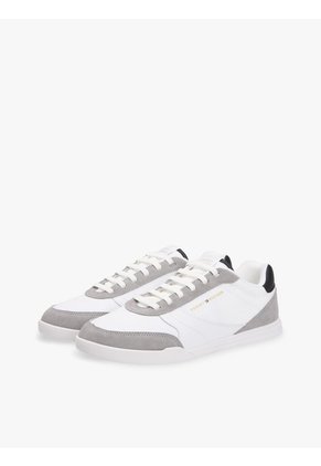 Tenis Blanco Con Mezcla De Texturizas Tommy Hilfiger