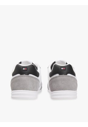 Tenis Blanco Con Mezcla De Texturizas Tommy Hilfiger