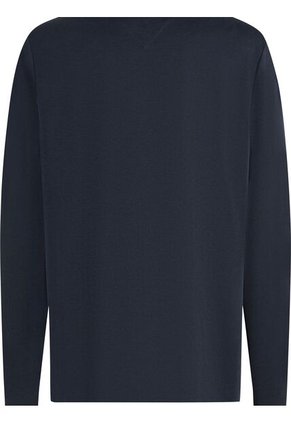 Camiseta Azul Manga Larga Con Logo Gráfico Tommy Hilfiger