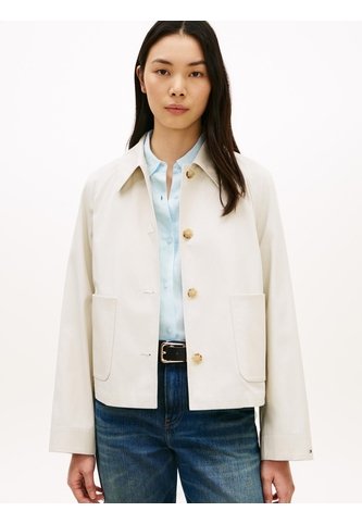 Chaqueta Beige Corta Amplia Que Repele El Agua Tommy Hilfiger Tommy Hilfiger