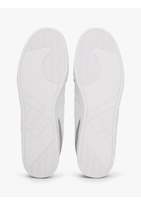 Tenis Blanco Con Mezcla De Texturizas Tommy Hilfiger