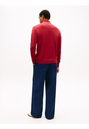 Saco Rojo Con Cuello Perkins Y Cremallera Tommy Hilfiger