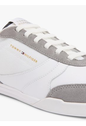 Tenis Blanco Con Mezcla De Texturizas Tommy Hilfiger