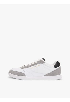 Tenis Blanco Con Mezcla De Texturizas Tommy Hilfiger