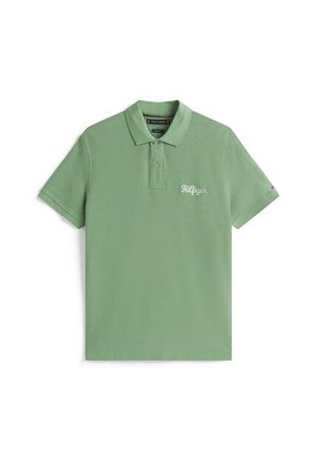 Polo Verde De Corte Regular Con Logo Gráfico Tommy Hilfiger