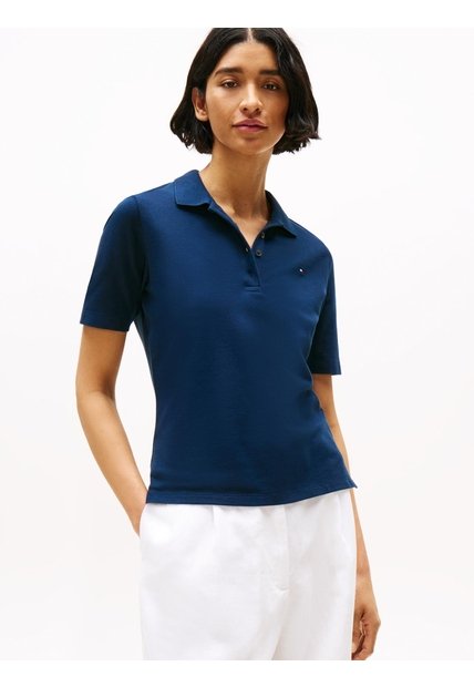 Polo Azul 1985 De Corte Regular Con Logo Bordado Tommy Hilfiger
