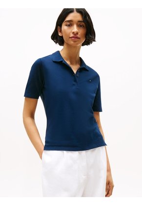 Polo Azul 1985 De Corte Regular Con Logo Bordado Tommy Hilfiger