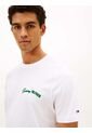 Camiseta Blanca De Cuello Redondo Con Logo Tommy Hilfiger de Tommy Hilfiger