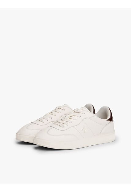 Tenis Blanco Heritage De Cuero Brillante Tommy Hilfiger