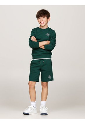 Bermudas Niño Verde Con Logo Tommy Hilfiger