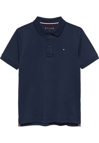 Polo Azul Para Niño De Punto Interlock De Corte Regular Tommy Hilfiger Tommy Hilfiger